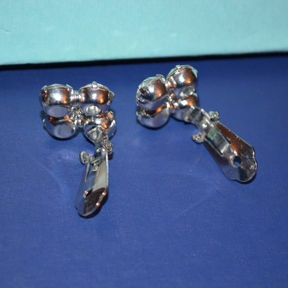 Eisenberg Faux Diamond Clip Earrings - Picture 5 of 5